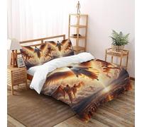 DICVXST 3D Printed Apocalypse Quilt Cover Single Girls Boys 3 Piece Easy Care And Pillowcases With Zipper Closure Super King（260x220cm）