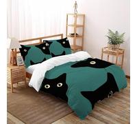 DICVXST 3D Printed Bathroom Watchers Quilt Cover Single Girls Boys 3 Pcs Microfiber And Pillowcases With Zipper Closure Double(200x200cm)