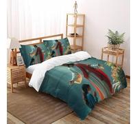 DICVXST 3D Printed Blessing by The River Duvet Cover Set Girls Boys 3 Piece Microfiber with Pillowcases With Zipper Closure Super King(260x220cm)