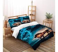 DICVXST 3D Printed Elemental Lions Quilt Cover Single Girls Boys 3 Pcs Microfiber with Pillowcases With Zipper Closure Double（200x200cm）