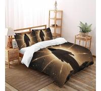 DICVXST 3D Printed Facing The Light Duvet Cover Set Girls Boys 3 Piece Microfiber with Pillowcases With Zipper Closure Super King（260x220cm）