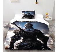 DICVXST 3D Printed Facing The Spirit Bedding Set with Girls Boys 2 Pcs Microfiber with Pillowcases With Zipper Closure Single（135x200cm）