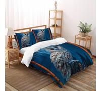 DICVXST 3D Printed Forest Guardian Owl Quilt Bedding Girls Boys 3 Piece Microfiber with Pillowcases With Zipper Closure Super King(260x220cm)