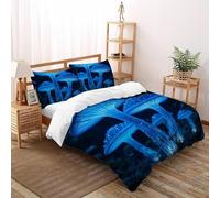 DICVXST 3D Printed Glow Nuns Quilt Cover Single Girls Boys 3 Pcs Easy Care And Pillowcases With Zipper Closure King(220x240cm)