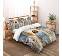 DICVXST 3D Printed Heaven's Gate Bedding Bed Set Girls Boys 3 Pcs Microfiber with Pillowcases With Zipper Closure King（220x240cm）