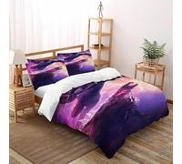 DICVXST 3D Printed Kong Godzilla Duvet Cover Set Girls Boys 3 Piece Microfiber And Pillowcases With Zipper Closure Super King（260x220cm）