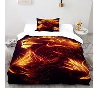 DICVXST 3D Printed Lion's Gaze Bedding Bed Set for Kids 2 Piece Microfiber with Pillowcases With Zipper Closure Single（135x200cm）