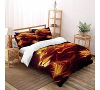 DICVXST 3D Printed Lion's Gaze Duvet Cover Sets Girls Boys 3 Piece Easy Care And Pillowcases With Zipper Closure King(220x240cm)