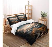 DICVXST 3D Printed Path to Heaven Quilt Cover Single for Kids 3 Piece Easy Care And Pillowcases With Zipper Closure King（220x240cm）