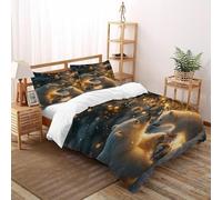 DICVXST 3D Printed Polar Bears Quilt Cover Single for Kids 3 Piece Easy Care with Pillowcases With Zipper Closure King（220x240cm）