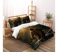 DICVXST 3D Printed Quiet Waters Bedding Bed Set Girls Boys 3 Piece Easy Care with Pillowcases With Zipper Closure Double(200x200cm)