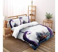 DICVXST 3D Printed Release The Kraken Bedding Set with Girls Boys 3 Piece Easy Care And Pillowcases With Zipper Closure Double(200x200cm)