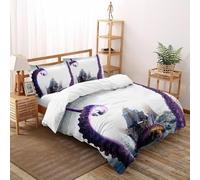 DICVXST 3D Printed Release The Kraken Quilt Cover Single for Kids 3 Pcs Microfiber And Pillowcases With Zipper Closure Super King(260x220cm)