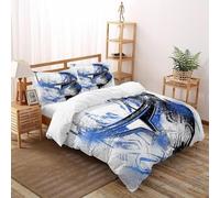 DICVXST 3D Printed Splatter Trooper Bedding Bed Set Girls Boys 3 Piece Microfiber with Pillowcases With Zipper Closure Double(200x200cm)