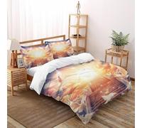 DICVXST 3D Printed Stairway to Heaven Bedding Set with Girls Boys 3 Pcs Easy Care with Pillowcases With Zipper Closure Super King（260x220cm）