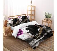 DICVXST 3D Printed Viking Voyage Quilt Bedding Girls Boys 3 Piece Microfiber with Pillowcases With Zipper Closure Double（200x200cm）