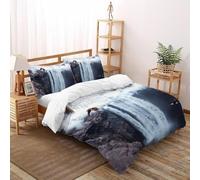 DICVXST 3D Printed Waterfall of Words Quilt Cover Single Girls Boys 3 Piece Microfiber with Pillowcases With Zipper Closure Double(200x200cm)