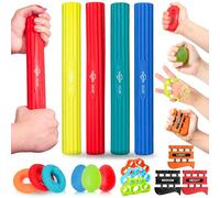 DICYWUDI Flex Therapy Bar and Grip Strength Trainers set, Physical Therapy & Resistance Bar for Golfers Elbow,Tendinitis,Wrist,Forearms Pain, Improve Grip Strength and Relieve Pain