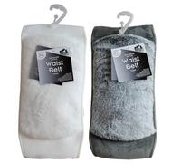 DID 1 Litre Hot Water Bottle Waist Belt with Adjustable Velcro Strap, Soft Double Insert Hand Warmer Wrap, Natural Rubber Heat Therapy for Waist Back Abdomen (Random Colour Sent Based on Availability)