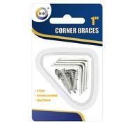 DID 1'' Zinc Plated Corner Brace Bracket with Screws (4 in Pack)