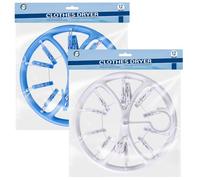 DID 12 Piece Peg Clothes Dryer, Space Saving Hanging Laundry Airer, Indoor Outdoor Sock Underwear Drying Hanger, Clothes Peg Rack, Sky Blue/White - (Random Color Sent Based on Availability)