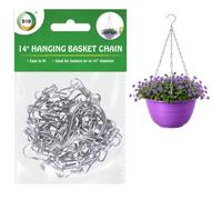 DID 14 Inch Hanging Basket Chain Heavy Duty Support Chain for Hanging Flower Baskets Planters Pots Garden Patio Balcony Outdoor Indoor Use Easy Fit Metal Chain for Baskets Up to 14 Inch Size