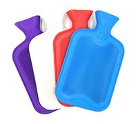 DID 2 Litre Hot Water Bottle, Natural Rubber Heat Therapy for Back, Neck, Shoulders and Legs, Warming Bottle with Leak Resistant Stopper - Assorted Colours (Random Colour Sent Based on Availability)