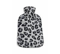 DID 2 Litre Hot Water Bottle with Soft Fleece Cover, Natural Rubber Heat Therapy for Back Neck Shoulders and Legs, Leak Resistant Stopper - Assorted Designs (Random Design Sent Based on Availability)