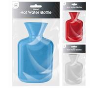 DID 500ml Hot Water Bottle with Soft Teddy Plush Cover, Natural Rubber Heat Therapy for Back Shoulders and Legs, Leak Resistant Stopper, Assorted Colours (Random Colour Sent Based on Availability)