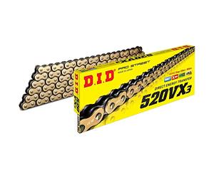 DID 450624var-a2 - chain with rivet closure 520vx3 COLOR DORADO/ORO LINKS 112