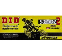 DID (520DZ-120 Gold 120 Link High Performance DZ2 Series Non-O-Ring Chain with Connecting Link