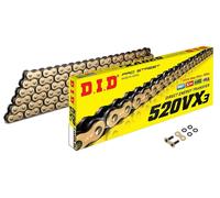 DID 520VX3 X-Ring bike chain open G&B pitch 520 / 116 links +rivet link