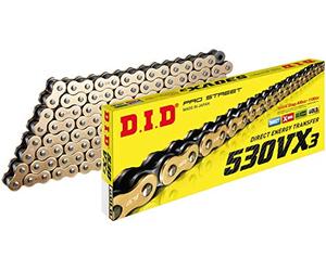 DID (530VX3G104ZB) Gold 104 Link High Performance VX Series X-Ring Chain with Connecting Link