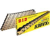 D.I.D Drive Chain 530VX3 VX Series X-Ring Gold 108 Links with Connecting Link