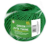 DID 80m Green Jute Twine Natural Garden String for Plant Support Craft Wrapping Floristry, Projects Bundling Packaging Household Gardening Outdoor Tying & Decorative, Gift Wrapping, Everyday Use Cord