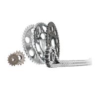 DID Chain kit: Chain and sprockets raw steel chain