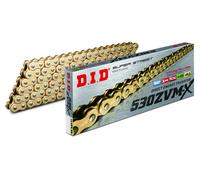 DID Drive chains ZVM-X gold and silver 530 ZVM-X G&G 112 LINKS