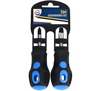 DID Gripped Stubby Phillips & Slotted Screwdriver Set 2PC