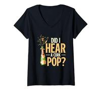 Did I Hear A Cork Pop | Party | Champagne Lover V-Neck T-Shirt