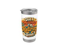 Did I Mention I’m Retiring Soon Retro Groovy Countdown Stainless Steel Insulated Tumbler