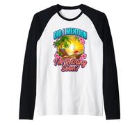 Did I Mention Im Retiring Soon Tropical Beach Graphic Raglan Baseball Tee