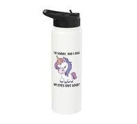 Did I Roll My Eyes Out Loud Funny Sarcastic Unicorn Stainless Steel Insulated Water Bottle