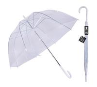 DID Large Clear Dome Umbrella, Transparent See Through Birdcage Rain Umbrella for Weddings, Events & Daily Use - Durable Travel Friendly, Rainproof, Windproof & Reusable Umbrella - 84cm x 84cm