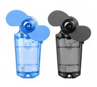 DID Mini Handheld Fan, Portable Pocket Cooling Fan with Soft Foam Blades, Summer & Travel essentials Requires 2 x AA Batteries (Not Included) Blue/Black- (Random Color Sent Based on Availability)