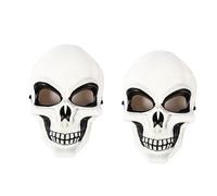 DID® Pack of 2 Horror Scary Skull Face Mask | Perfect for Fancy Costumes or Trick or Treating | Ideal for Spooky Occasions | Halloween | Ghost Rider | Creepy Face Cover | Student Nights | Cosplay