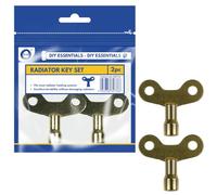 DID Radiator Key Set, 6mm Radiator Bleed Keys for Opening and Closing Bleed Valves, Central Heating Maintenance Tool for Removing Trapped Air and Improving Heating Efficiency Home Use (Pack of 2)