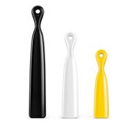 DID Shoe Horn Set Long Handle, Helper for Easy Shoe Wearing Includes 18cm 25cm & 38cm Sizes in Yellow White & Black Suitable for Trainers Boots Formal Shoes Loafers & Everyday Footwear (Pack of 3)