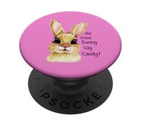 Did Some Bunny Say Candy? Cute Easter Bunny Loves Candy PopSockets Adhesive PopGrip