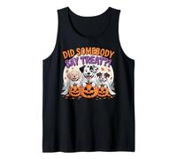 Did Somebody Say Treat Funny Halloween Ghost Dogs Tank Top