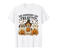 Did Somebody Say Treat Ghost Dogs Funny Spooky Halloween T-Shirt